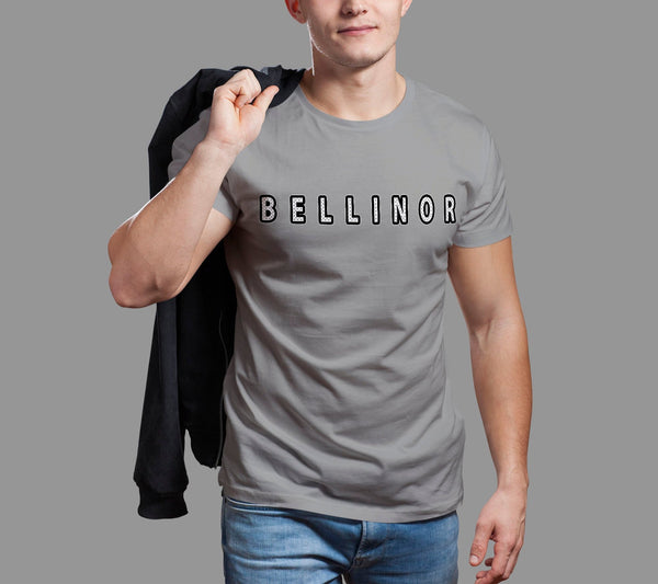 Bellinor Bubble Name with Pattern Crewneck T-shirt